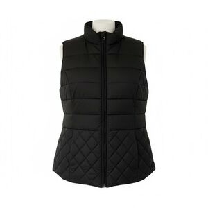 Women's Black Quilted Puffer Vest